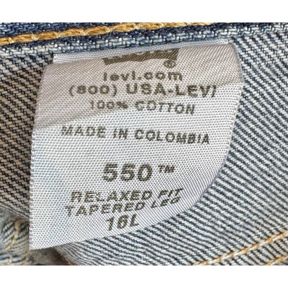 Vintage Ladies Levi Strauss 550 Classic Relaxed Tapered Size 16L Blue Jeans 3123 - Picture 5 of 7